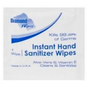【美國直送$1】Diamond Wipes 62%酒精快速消毒濕巾 (獨立包裝 散裝 50塊)